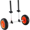 image:imageVEVOR Kayak Cart 280lbs Load Capacity with 10 Inch Solid Tires Heavy Duty Detachable Canoe Trolley Cart with Adjustable Width amp Top Foam Protection for Kayaks with Drain Holes of 254cm and Above