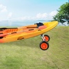 image:imageVEVOR Kayak Cart 280lbs Load Capacity with 10 Inch Solid Tires Heavy Duty Detachable Canoe Trolley Cart with Adjustable Width amp Top Foam Protection for Kayaks with Drain Holes of 254cm and Above