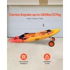 image:imageVEVOR Kayak Cart 280lbs Load Capacity with 10 Inch Solid Tires Heavy Duty Detachable Canoe Trolley Cart with Adjustable Width amp Top Foam Protection for Kayaks with Drain Holes of 254cm and Above