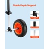 image:imageVEVOR Kayak Cart 280lbs Load Capacity with 10 Inch Solid Tires Heavy Duty Detachable Canoe Trolley Cart with Adjustable Width amp Top Foam Protection for Kayaks with Drain Holes of 254cm and Above
