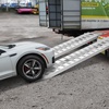 image:imageVEVOR Loading Ramps 2 Pcs 108 x 15 in Durable Aluminum and HeavyDuty Trailer Ramp Set with AntiSlip Plates 10000 Lbs Combined Capacity for Carts Farm Tractors ATVs Lawn Mowers Motorcycles