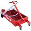 image:imageVEVOR Low Profile Electric Oil Drain Pan 20 Gal Capacity Rolling Oil Drain Pan with 110V HighFlow Pump 72 ft Hose amp T Folding Handle Leakproof amp Corrosionresistant Fit for Trucks ATVs WhiteRed