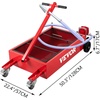 image:imageVEVOR Low Profile Electric Oil Drain Pan 20 Gal Capacity Rolling Oil Drain Pan with 110V HighFlow Pump 72 ft Hose amp T Folding Handle Leakproof amp Corrosionresistant Fit for Trucks ATVs WhiteRed