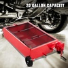 image:imageVEVOR Low Profile Electric Oil Drain Pan 20 Gal Capacity Rolling Oil Drain Pan with 110V HighFlow Pump 72 ft Hose amp T Folding Handle Leakproof amp Corrosionresistant Fit for Trucks ATVs WhiteRed