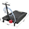 image:imageVEVOR Low Profile Oil Drain Pan 17 Gal Capacity Rolling Oil Drain Pan with 110V HighFlow Electric Pump 72 ft Hose amp T Folding Handle Leakproof amp Corrosionresistant Fit for Trucks ATVs BlackFloral