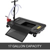 image:imageVEVOR Low Profile Oil Drain Pan 17 Gal Capacity Rolling Oil Drain Pan with 110V HighFlow Electric Pump 72 ft Hose amp T Folding Handle Leakproof amp Corrosionresistant Fit for Trucks ATVs BlackFloral