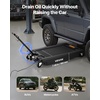 image:imageVEVOR Low Profile Oil Drain Pan 17 Gal Capacity Rolling Oil Drain Pan with 110V HighFlow Electric Pump 72 ft Hose amp T Folding Handle Leakproof amp Corrosionresistant Fit for Trucks ATVs BlackCheckered
