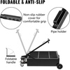 image:imageVEVOR Low Profile Oil Drain Pan 17 Gal Capacity Rolling Oil Drain Pan with 110V HighFlow Electric Pump 72 ft Hose amp T Folding Handle Leakproof amp Corrosionresistant Fit for Trucks ATVs BlackHerringbone