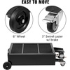 image:imageVEVOR Low Profile Oil Drain Pan 17 Gal Capacity Rolling Oil Drain Pan with 110V HighFlow Electric Pump 72 ft Hose amp T Folding Handle Leakproof amp Corrosionresistant Fit for Trucks ATVs BlackHerringbone