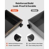 image:imageVEVOR Low Profile Oil Drain Pan 17 Gal Capacity Rolling Oil Drain Pan with 110V HighFlow Electric Pump 72 ft Hose amp T Folding Handle Leakproof amp Corrosionresistant Fit for Trucks ATVs BlackGeometric
