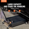 image:imageVEVOR Low Profile Oil Drain Pan 17 Gal Capacity Rolling Oil Drain Pan with 110V HighFlow Electric Pump 72 ft Hose amp T Folding Handle Leakproof amp Corrosionresistant Fit for Trucks ATVs BlackHoundstooth
