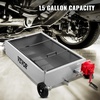 image:imageVEVOR Low Profile Oil Drain Pan 17 Gal Capacity Rolling Oil Drain Pan with 110V HighFlow Electric Pump 72 ft Hose amp T Folding Handle Leakproof amp Corrosionresistant Fit for Trucks ATVs BlackCamouflage