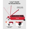 image:imageVEVOR Low Profile Oil Drain Pan 20 Gallon Capacity Rolling Oil Drain Pan with Manual Pump 72 ft Hose amp T Folding Handle LeakProof amp CorrosionResistant Fit for Cars SUVs Trucks ATVs Red4921 x 2362 x 2598 in