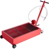 image:imageVEVOR Low Profile Oil Drain Pan 20 Gallon Capacity Rolling Oil Drain Pan with Manual Pump 72 ft Hose amp T Folding Handle LeakProof amp CorrosionResistant Fit for Cars SUVs Trucks ATVs Red4921 x 2362 x 2598 in