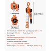 image:imageVEVOR Manual Lever Chain Hoist 34T 1650LBS Capacity Heavy Duty Come Along 20FT Lift G80 Alloy Steel Chain with Dual Pawl Mechanical Brake360Rotating Hooks for Warehouse Construction GarageBlack  Silver  Orange