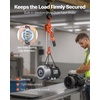 image:imageVEVOR Manual Lever Chain Hoist 34T 1650LBS Capacity Heavy Duty Come Along 20FT Lift G80 Alloy Steel Chain with Dual Pawl Mechanical Brake360Rotating Hooks for Warehouse Construction GarageOrange