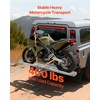 image:imageVEVOR Motorcycle Carrier 2Bike 600 LBS Aluminum Motorcycle Carrier Hitch Mount Loading Ramp Scooter Dirt Bike Trailer Hauler Ratchet Straps and Stabilizer for Car Truck with 2 Hitch Receiver47in Ramp