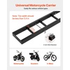 image:imageVEVOR Motorcycle Carrier 500 lbs Capacity Heavy Duty Steel Hitch Mount Rack with 47in Ramp Ratchet Straps amp Stabilizer Scooter Dirt Bike Trailer Hauler for Car Truck with 2Inch Hitch ReceiverUpgrade Version