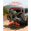 image:imageVEVOR Motorcycle Carrier 500 lbs Capacity Heavy Duty Steel Hitch Mount Rack with 47in Ramp Ratchet Straps amp Stabilizer Scooter Dirt Bike Trailer Hauler for Car Truck with 2Inch Hitch ReceiverTilting Ramp Version