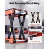 image:imageVEVOR Motorcycle Lift 1200lbs Capacity Motorcycle Stand Deepened AntiSlip Rubber Motorcycle Scissor Jack Heavy Duty Steel Bike Repair Center Stand with Ratchet and Crank for ATVs Dirt Bikes1500 lbsScissor