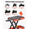 image:imageVEVOR Motorcycle Lift 1200lbs Capacity Motorcycle Stand Deepened AntiSlip Rubber Motorcycle Scissor Jack Heavy Duty Steel Bike Repair Center Stand with Ratchet and Crank for ATVs Dirt Bikes1500 lbsScissor