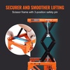 image:imageVEVOR Motorcycle Lift 1200lbs Capacity Motorcycle Stand Deepened AntiSlip Rubber Motorcycle Scissor Jack Heavy Duty Steel Bike Repair Center Stand with Ratchet and Crank for ATVs Dirt Bikes350 LBS Hydraulic Lift Table with FootOperated