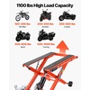 image:imageVEVOR Motorcycle Lift 1200lbs Capacity Motorcycle Stand Deepened AntiSlip Rubber Motorcycle Scissor Jack Heavy Duty Steel Bike Repair Center Stand with Ratchet and Crank for ATVs Dirt Bikes1100 lbsHydraulicwith 6 Wheels
