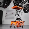 image:imageVEVOR Motorcycle Lift 1200lbs Capacity Motorcycle Stand Deepened AntiSlip Rubber Motorcycle Scissor Jack Heavy Duty Steel Bike Repair Center Stand with Ratchet and Crank for ATVs Dirt Bikes350 LBS Hydraulic Lift Table with FootOperated