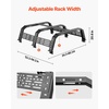 image:imageVEVOR Overland Truck Bed Rack 492679 in Width Adjustable Overland Bed Cargo Rack with Sidebar 900 lbs Static Capacity Heavy Duty Steel for MidSize Trucks Compatible with TacomaGladiator JTfor Bed Rail
