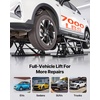 image:imageVEVOR Portable Car Lift 9000 lbs Capacity Heavy Duty Steel Truck Lift with 28 Max Height 120V Power Unit Wheels 4 Rubber Pads amp 4 Lifting Columns for Cars SUVs Trucks Home Garage or Shop Use7000LBSUpgrade Electric Pneumatic Pump