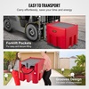 image:imageVEVOR Portable Diesel Tank 116 Gallon Capacity amp 10 GPM Flow Rate Diesel Fuel Tank with 12V Electric Transfer Pump and 131ft Rubber Hose PE Diesel Transfer Tank for Easy Fuel Transportation Red116 Gallon