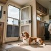 image:imageVEVOR RV Screen Door Protector Adjusts from 22 to 315 inch Adjustable Door Grille Easy to Install Reinforced Breathable Honeycomb Holes Iron Camper RV Entry Protector for Pet Protection Black315 x 20 x 042 in
