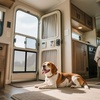 image:imageVEVOR RV Screen Door Protector Adjusts from 22 to 315 inch Adjustable Door Grille Easy to Install Reinforced Breathable Honeycomb Holes Iron Camper RV Entry Protector for Pet Protection Black20 x 225 in