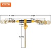 image:imageVEVOR Ratchet Chain Binder 51638 Heavy Duty Load Binders with G80 Hooks 7100 lbs Secure Load Limit Laborsaving Antiskid Handle Tie Down Hauling Chain Binders for Flatbed Truck Trailer 4 P51638