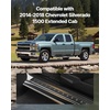 image:imageVEVOR Rocker Panel Guard Compatible with 20142018 Chevrolet Silverado 1500 Extended Cab Replacement for 14068 Trail Armor Side Skirts Extension Body Kit Driver Side 3M Adhesive Black20142018 Chevrolet Silverado 1500