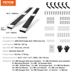 image:imageVEVOR Running Boards Compatible with 20182025 Jeep Wrangler JL 4 Door 6 Inches Side Steps Black Carbon Steel Nerf Bars 550 lbs Load Capacity Wide NonSlip Hollow Surface with Rustproof Coating0918 Ram1500 Crew Cab