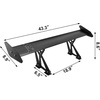 image:imageVEVOR Single Deck GT Wing Car Spoiler Adjustable Universal 534 inch Lightweight Aluminum Car Rear Spoiler WingRacing Spoiler BGWJDM DriftLong bracket