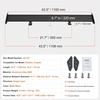 image:imageVEVOR Single Deck GT Wing Car Spoiler Adjustable Universal 534 inch Lightweight Aluminum Car Rear Spoiler WingRacing Spoiler BGWJDM DriftShort bracket