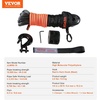 image:imageVEVOR Synthetic Winch Rope 38 Inch x 100 Feet 26500 lbs Synthetic Winch Line Cable Rope with Protective Sleeve  Forged Winch Hook  Pull Strap Universal Fit for SUV Large OffRoad Vehicle Truck14  50 FT
