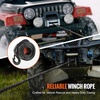 image:imageVEVOR Synthetic Winch Rope 38 Inch x 100 Feet 26500 lbs Synthetic Winch Line Cable Rope with Protective Sleeve  Forged Winch Hook  Pull Strap Universal Fit for SUV Large OffRoad Vehicle Truck38  85 FT