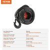 image:imageVEVOR Synthetic Winch Rope 38 Inch x 100 Feet 26500 lbs Synthetic Winch Line Cable Rope with Protective Sleeve  Forged Winch Hook  Pull Strap Universal Fit for SUV Large OffRoad Vehicle Truck38  100 FT