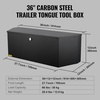 image:imageVEVOR Trailer Tongue Box Heavy Duty Trailer Tongue Tool Box Storage Organizer with Lock amp Keys Utility Tool Chest for Pickup Truck Bed RV SUV OffRoad Vehicle Steel 49 x 139 x 18536 Black