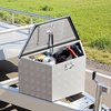 image:imageVEVOR Trailer Tongue Box Heavy Duty Trailer Tongue Tool Box Storage Organizer with Lock amp Keys Utility Tool Chest for Pickup Truck Bed RV SUV OffRoad Vehicle Steel 49 x 139 x 18533 Silver
