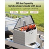 image:imageVEVOR Trailer Tongue Box Heavy Duty Trailer Tongue Tool Box Storage Organizer with Lock amp Keys Utility Tool Chest for Pickup Truck Bed RV SUV OffRoad Vehicle Steel 49 x 139 x 18529 Silver