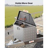image:imageVEVOR Trailer Tongue Box Heavy Duty Trailer Tongue Tool Box Storage Organizer with Lock amp Keys Utility Tool Chest for Pickup Truck Bed RV SUV OffRoad Vehicle Steel 49 x 139 x 18533 Silver