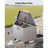 image:imageVEVOR Trailer Tongue Box Heavy Duty Trailer Tongue Tool Box Storage Organizer with Lock amp Keys Utility Tool Chest for Pickup Truck Bed RV SUV OffRoad Vehicle Steel 49 x 139 x 18529 Silver