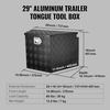 image:imageVEVOR Trailer Tongue Box Heavy Duty Trailer Tongue Tool Box Storage Organizer with Lock amp Keys Utility Tool Chest for Pickup Truck Bed RV SUV OffRoad Vehicle Steel 49 x 139 x 18529 Black