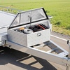 image:imageVEVOR Trailer Tongue Box Heavy Duty Trailer Tongue Tool Box Storage Organizer with Lock amp Keys Utility Tool Chest for Pickup Truck Bed RV SUV OffRoad Vehicle Steel 49 x 139 x 18539 Silver
