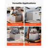image:imageVEVOR Trailer Tongue Box Heavy Duty Trailer Tongue Tool Box Storage Organizer with Lock amp Keys Utility Tool Chest for Pickup Truck Bed RV SUV OffRoad Vehicle Steel 49 x 139 x 18529 Silver