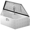 image:imageVEVOR Trailer Tongue Box Heavy Duty Trailer Tongue Tool Box Storage Organizer with Lock amp Keys Utility Tool Chest for Pickup Truck Bed RV SUV OffRoad Vehicle Steel 49 x 139 x 18539 Silver